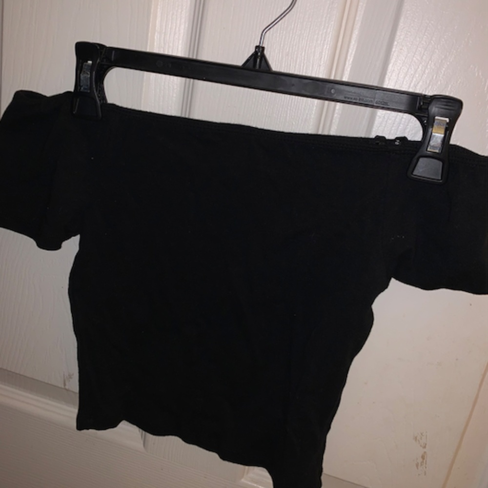 Forever 21 Black Off The Shoulder Top